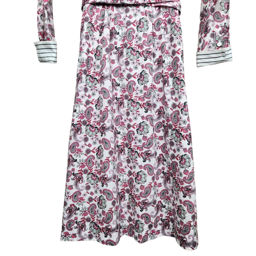 Court & Row Devon Classic Fresh Peony Paisley Floral Shirt Dress Womens Size 4 - Picture 12 of 15